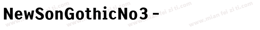 NewSonGothicNo3字体转换