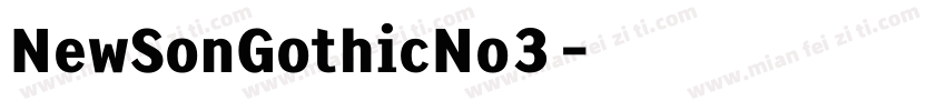 NewSonGothicNo3字体转换