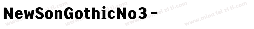 NewSonGothicNo3字体转换