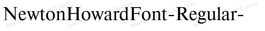 NewtonHowardFont-Regular字体转换