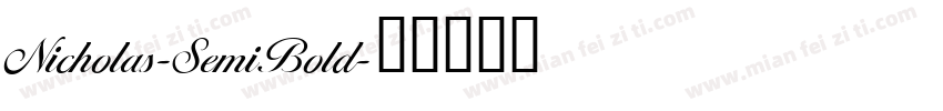 Nicholas-SemiBold字体转换