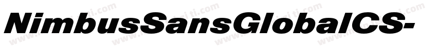 NimbusSansGlobalCS字体转换