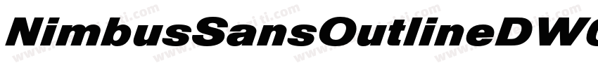 NimbusSansOutlineDW0字体转换