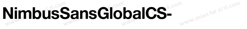 NimbusSansGlobalCS字体转换