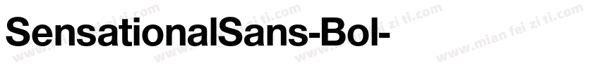 SensationalSans-Bol字体转换