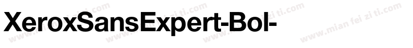 XeroxSansExpert-Bol字体转换