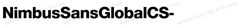 NimbusSansGlobalCS字体转换