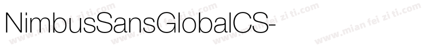 NimbusSansGlobalCS字体转换