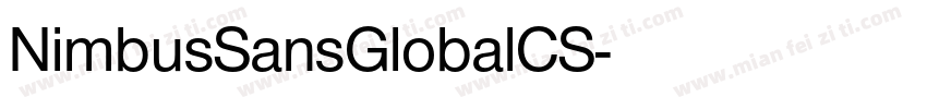 NimbusSansGlobalCS字体转换