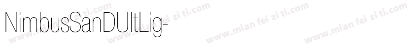 NimbusSanDUltLig字体转换