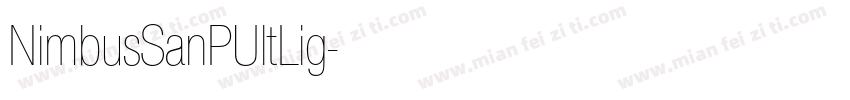 NimbusSanPUltLig字体转换