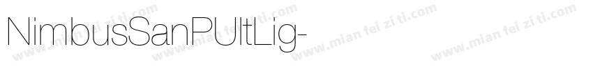 NimbusSanPUltLig字体转换