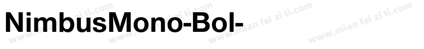 NimbusMono-Bol字体转换