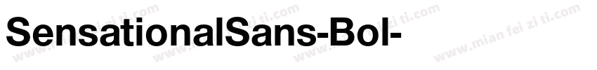 SensationalSans-Bol字体转换