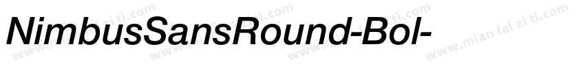 NimbusSansRound-Bol字体转换