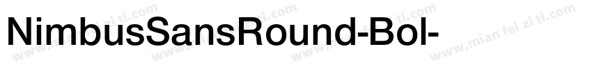 NimbusSansRound-Bol字体转换