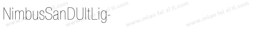 NimbusSanDUltLig字体转换