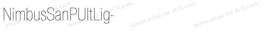 NimbusSanPUltLig字体转换