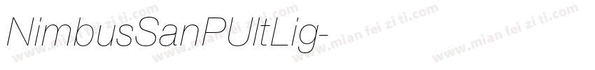 NimbusSanPUltLig字体转换