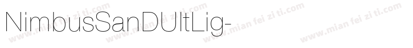 NimbusSanDUltLig字体转换