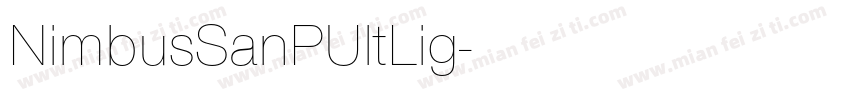 NimbusSanPUltLig字体转换