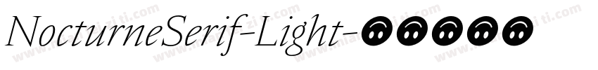 NocturneSerif-Light字体转换