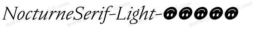 NocturneSerif-Light字体转换