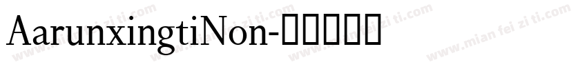 AarunxingtiNon字体转换