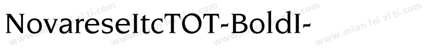 NovareseItcTOT-BoldI字体转换