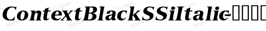 ContextBlackSSiItalic字体转换