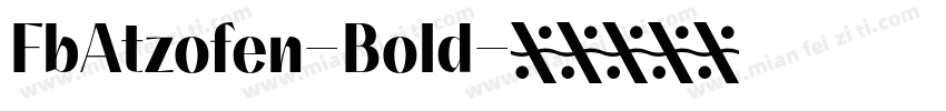FbAtzofen-Bold字体转换