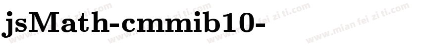 jsMath-cmmib10字体转换