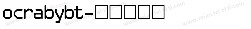 ocrabybt字体转换