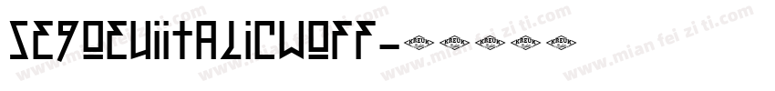 SegoeUIItalicwoff字体转换