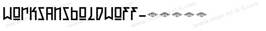 Worksansboldwoff字体转换