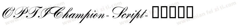 OPTIChampion-Script字体转换