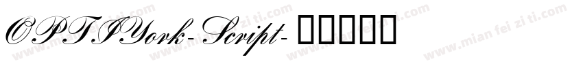 OPTIYork-Script字体转换