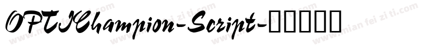 OPTIChampion-Script字体转换