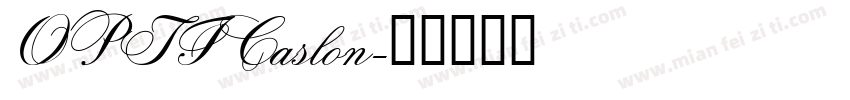 OPTICaslon字体转换