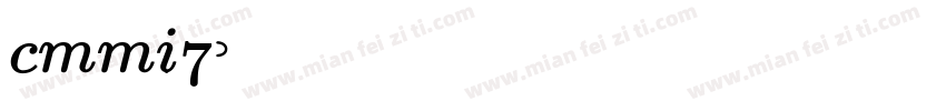 cmmi7字体转换