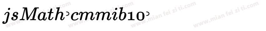 jsMath-cmmib10字体转换