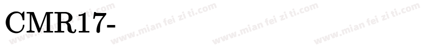 CMR17字体转换