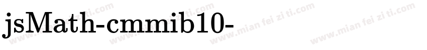 jsMath-cmmib10字体转换