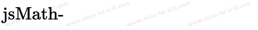 jsMath字体转换