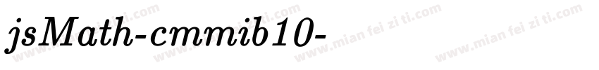jsMath-cmmib10字体转换