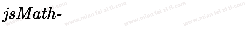 jsMath字体转换