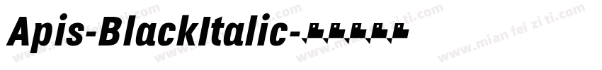 Apis-BlackItalic字体转换