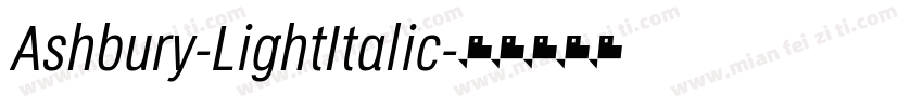 Ashbury-LightItalic字体转换