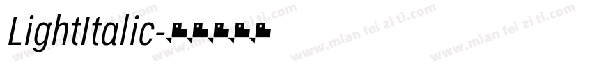 LightItalic字体转换