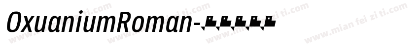 OxuaniumRoman字体转换